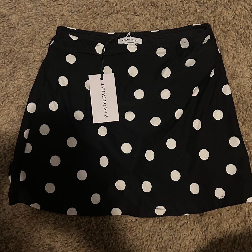 Weworewhat polkadot swim skort